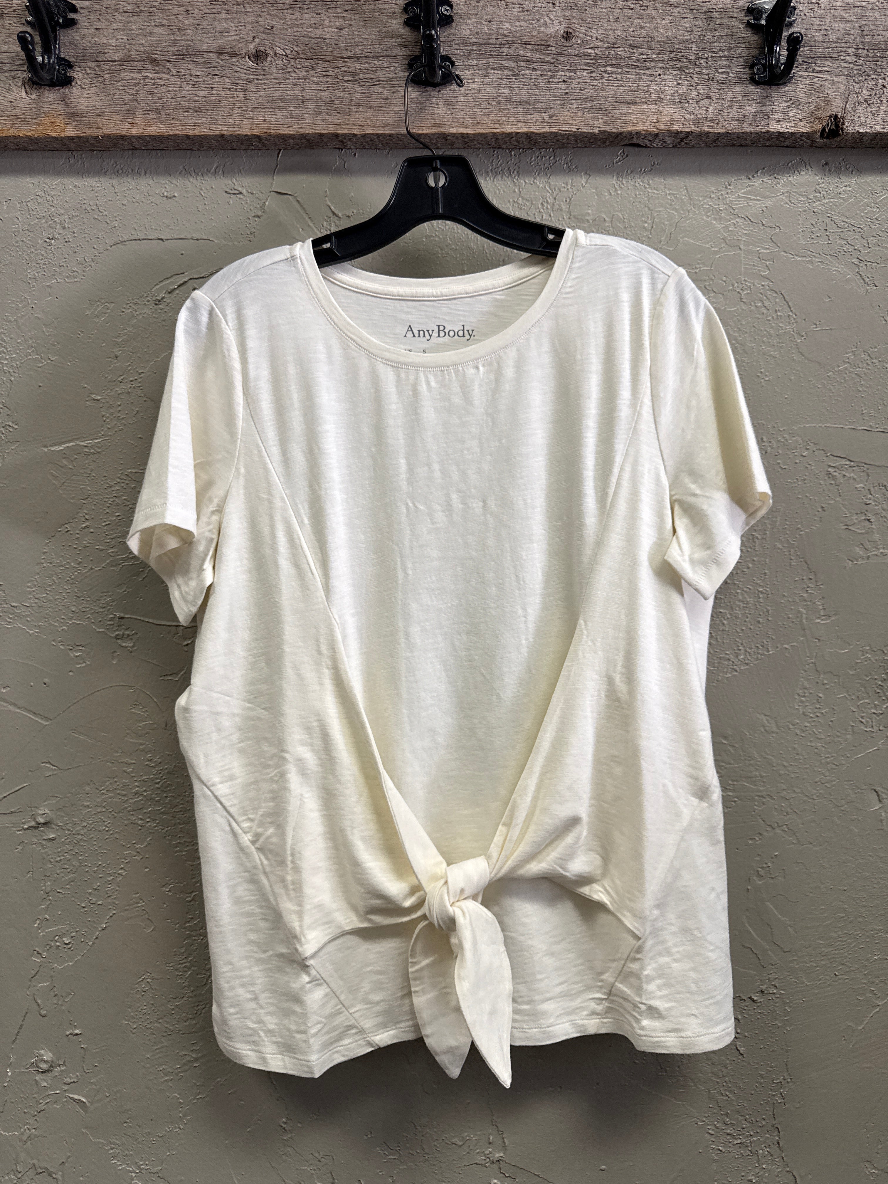 NWOT Any Body Slub Tie Front Tee (org$39)