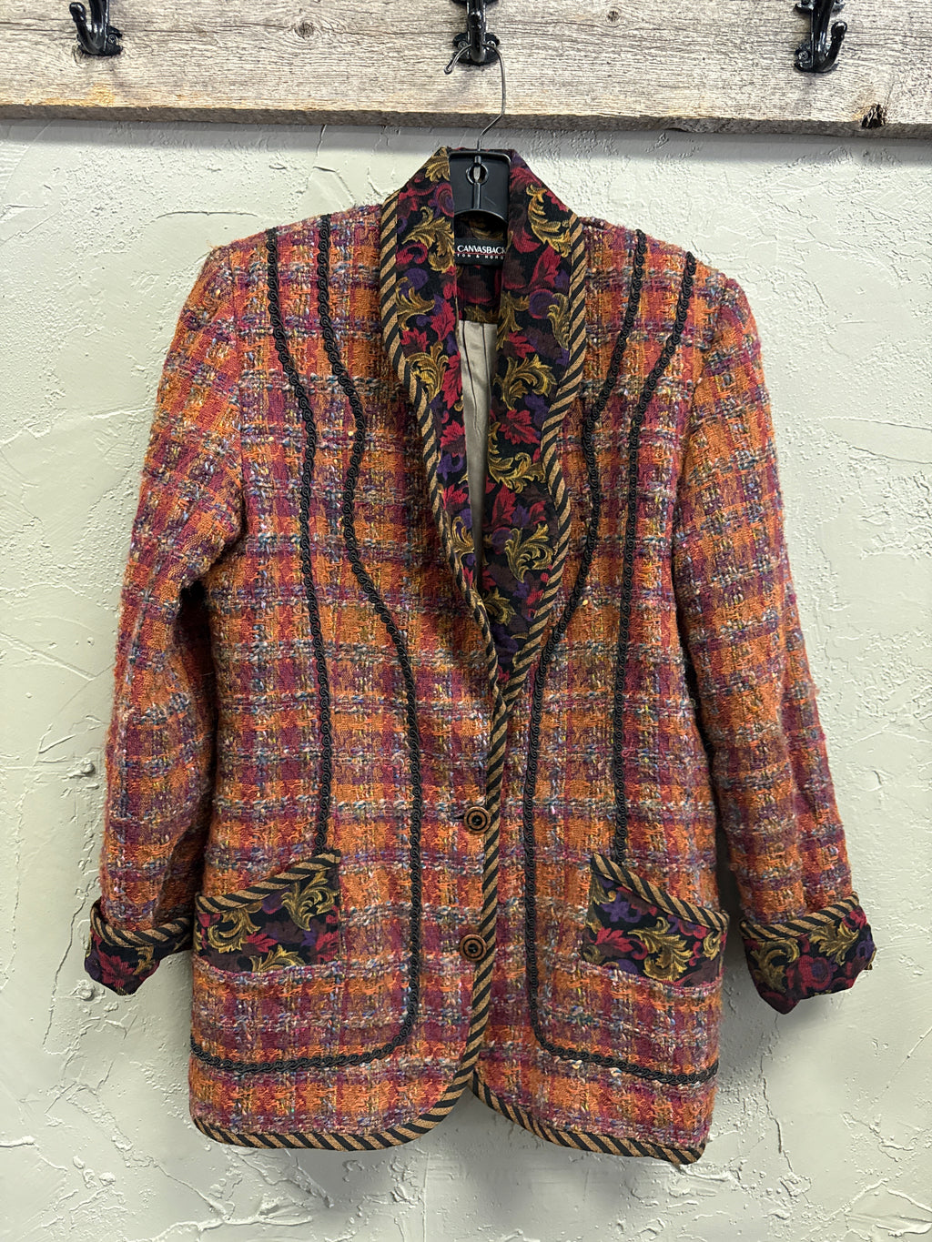 Vtg Canvasbacks Tweed Blazer