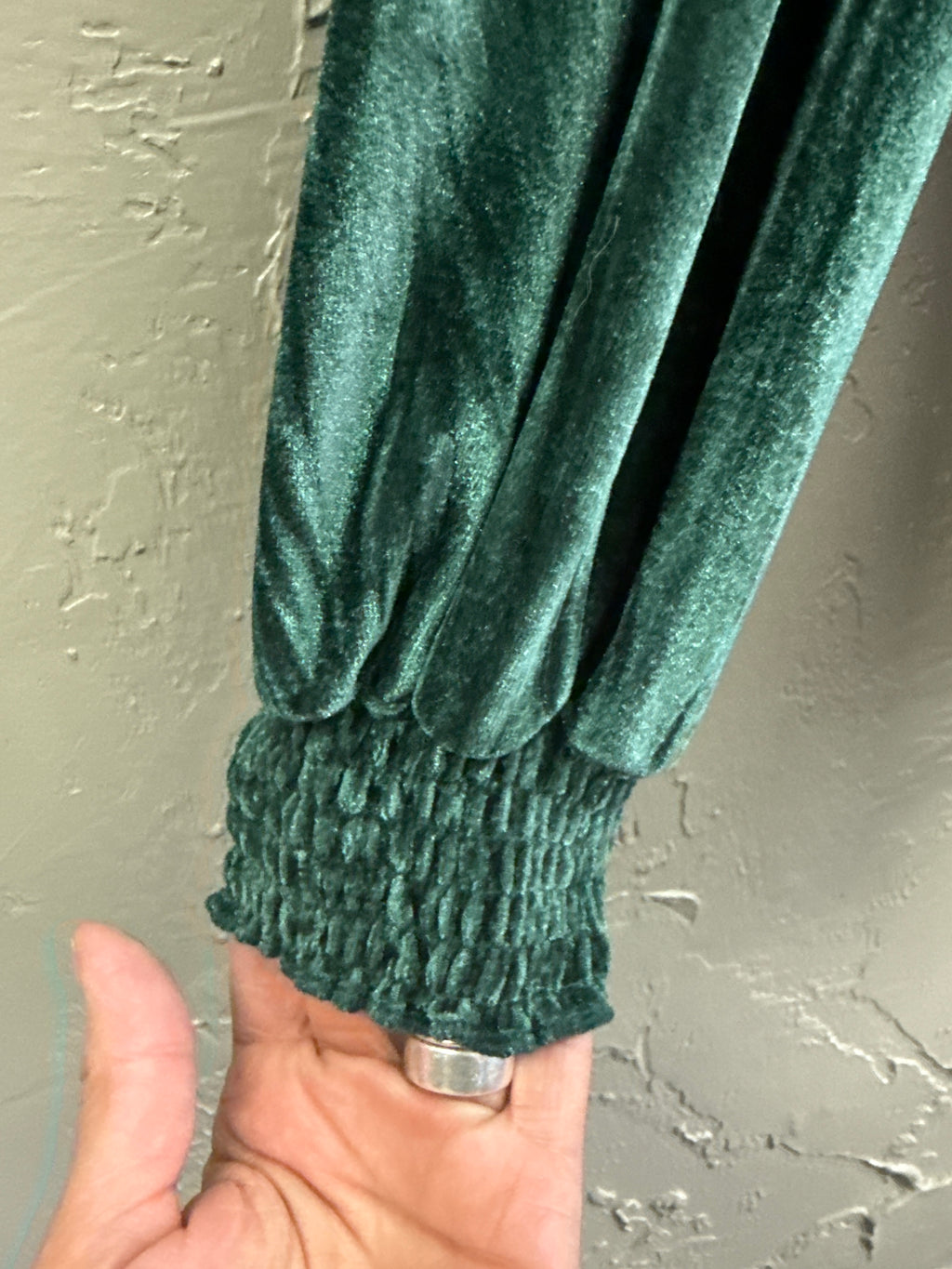 Wonderly Velvet Peasant Top (org$65)