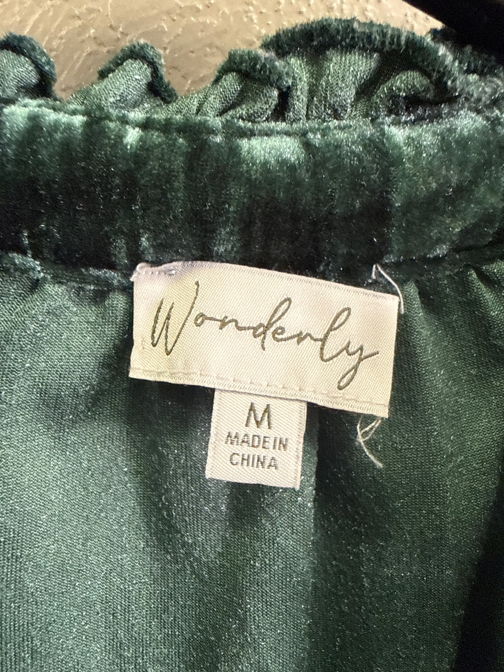 Wonderly Velvet Peasant Top (org$65)