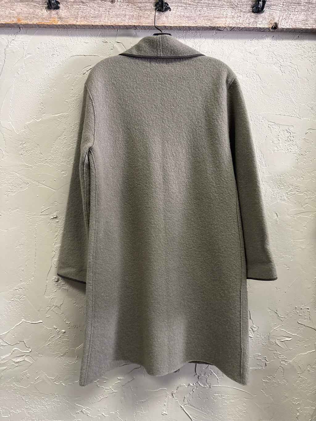 Vtg Carole Little Boiled Wool Coat