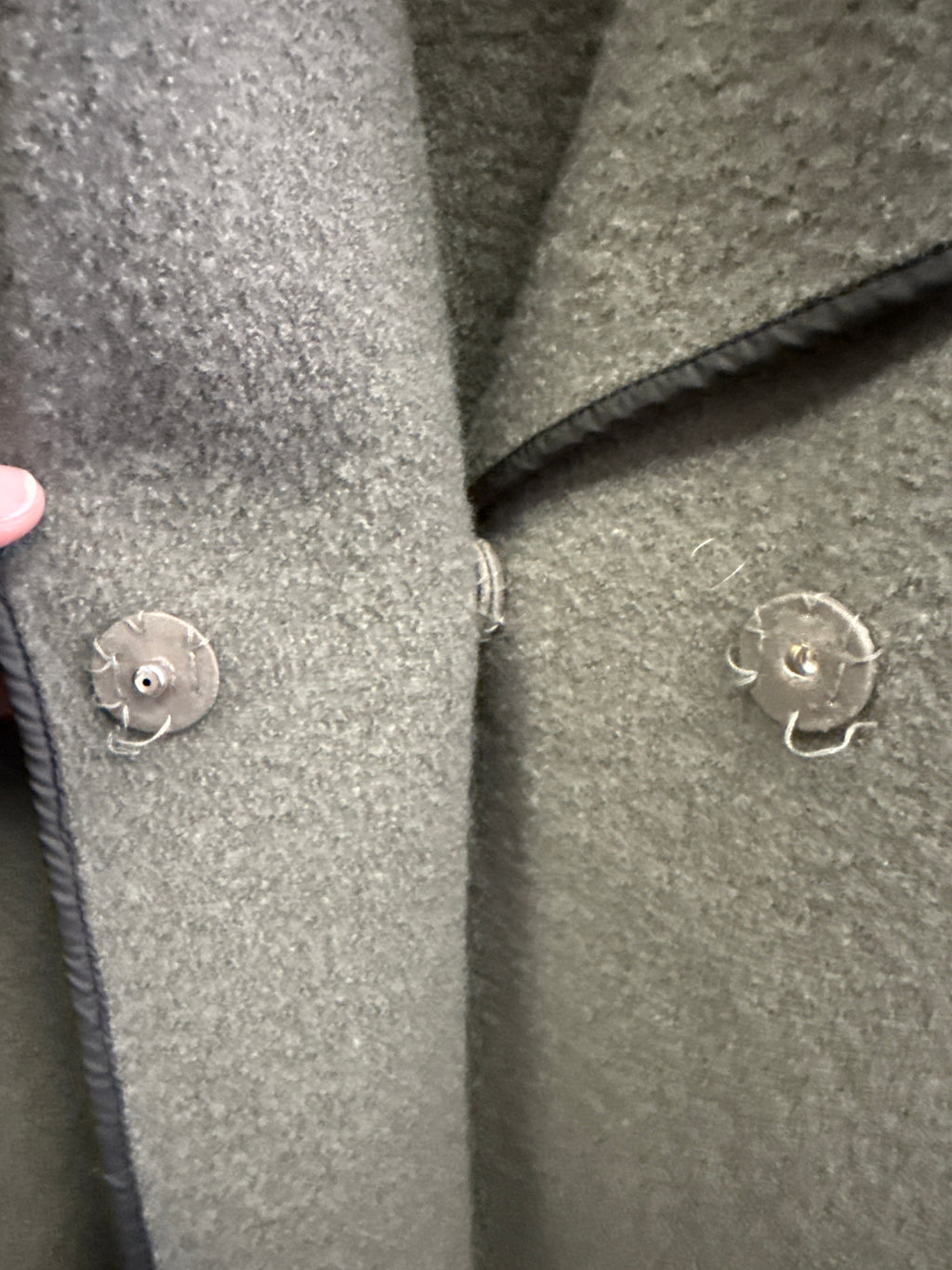 Vtg Carole Little Boiled Wool Coat