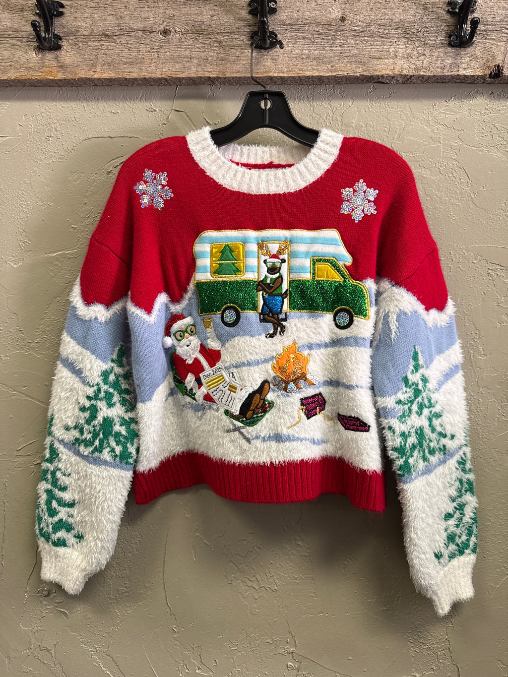 Camping Santa Sweater