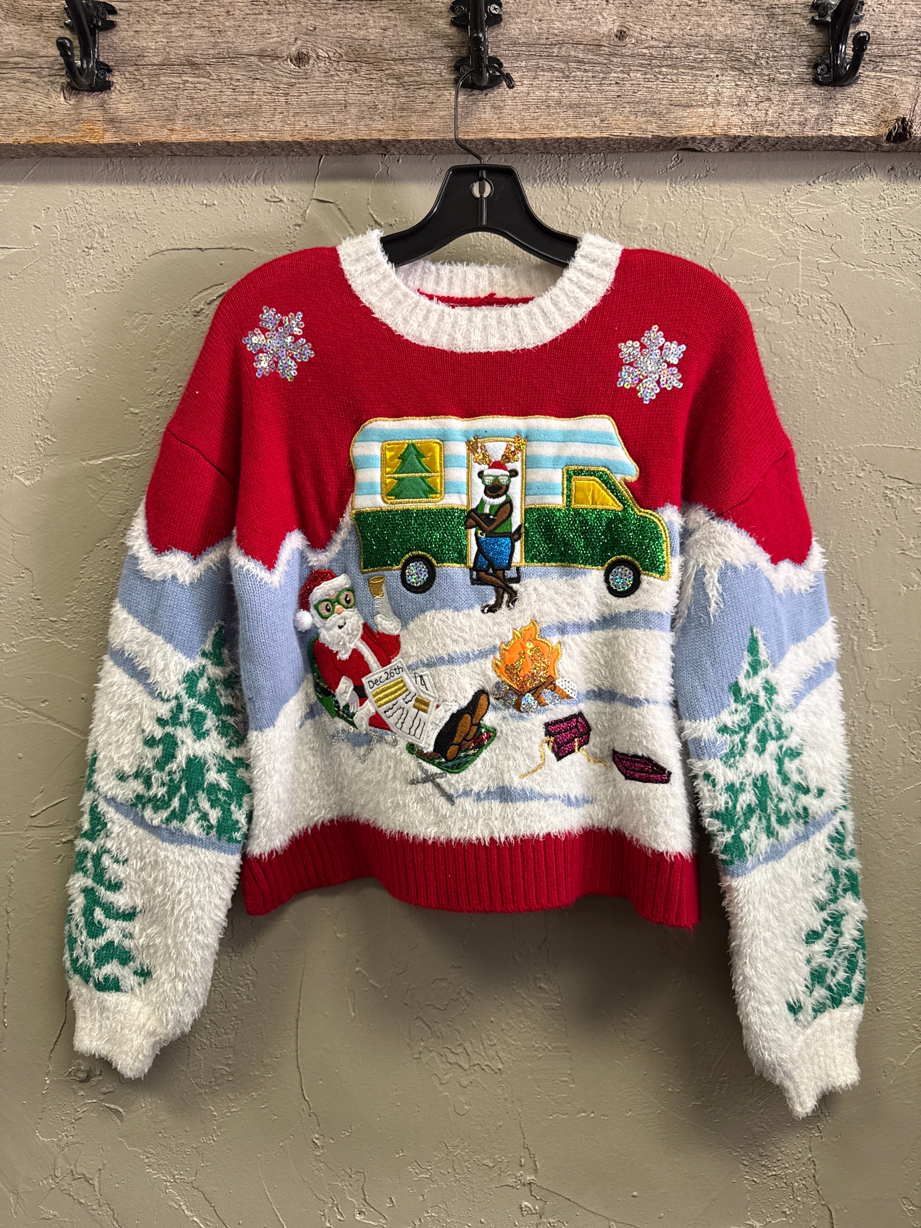 Camping Santa Sweater