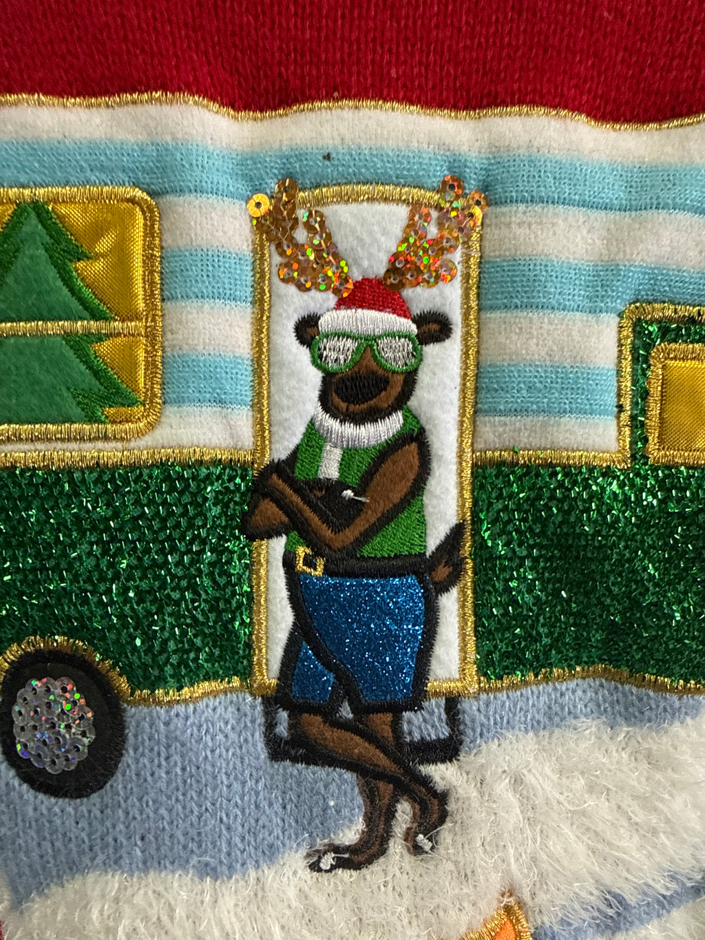 Camping Santa Sweater