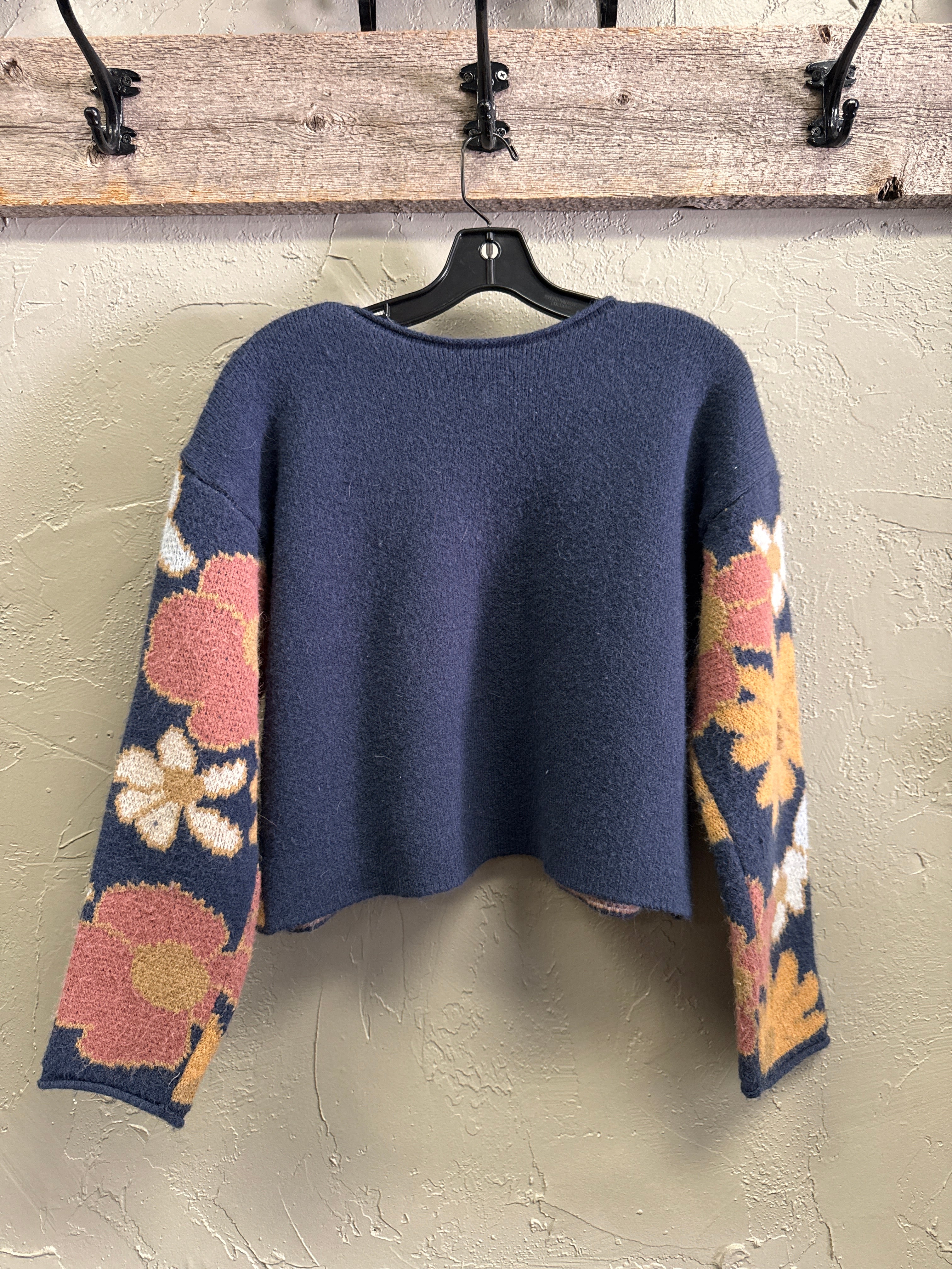 Lulus Floral Knit Lounge Sweater