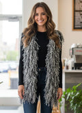 NWOT Indigo Thread Shag Knit Vest (org$88)