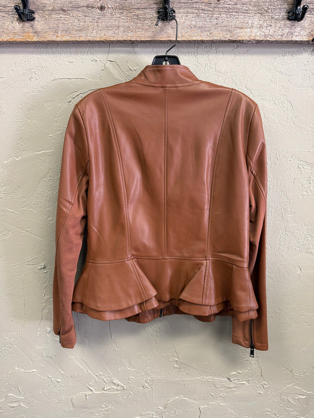 NWOT Gili Faux Leather Peplum Jacket (org$140)