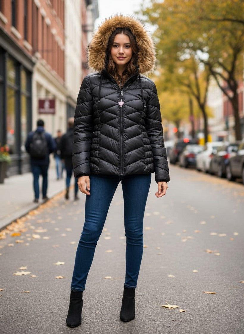 NWT Guess Quilted Puffer Jacket (org$180)