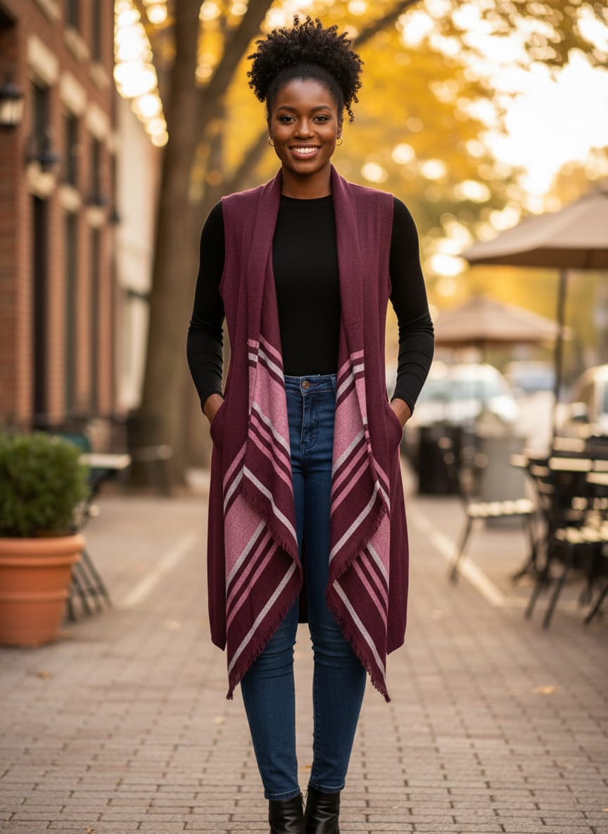 NWT Francescas Open-Front Vest Wrap (org$38)