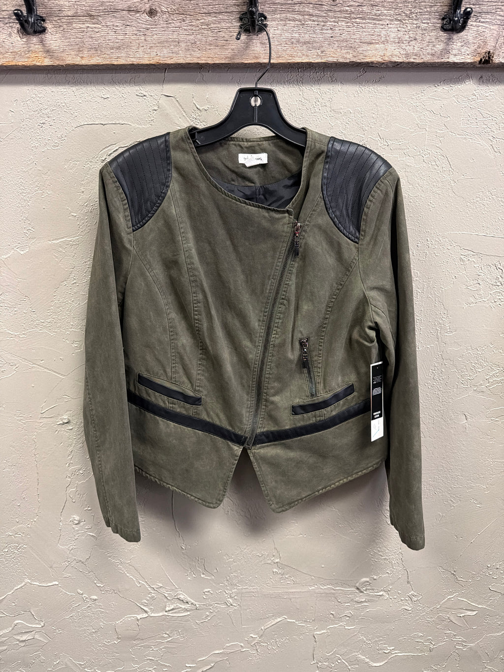 NWT Tribal Contrast Moto Jacket (org$129)