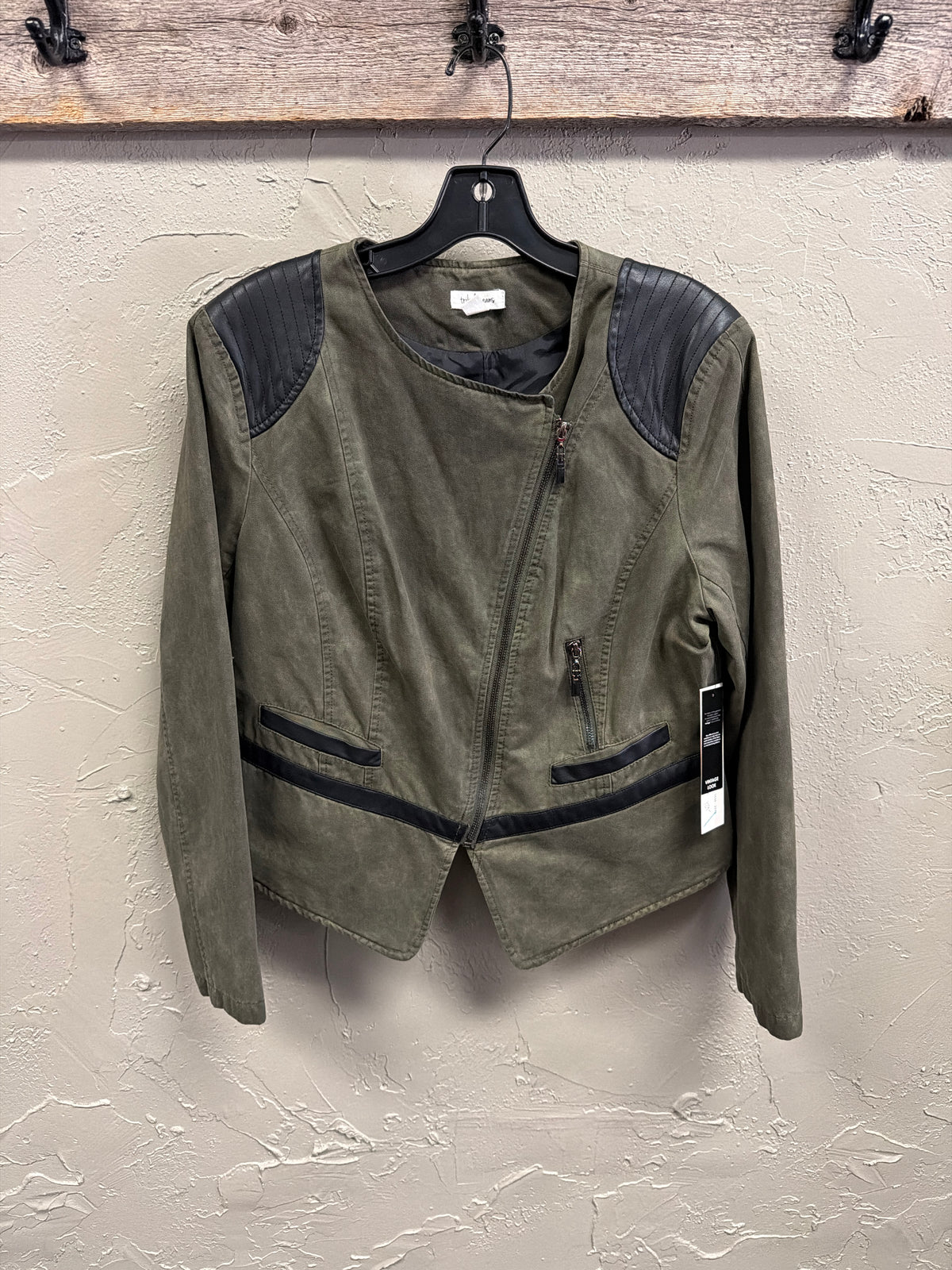 NWT Tribal Contrast Moto Jacket (org$129)