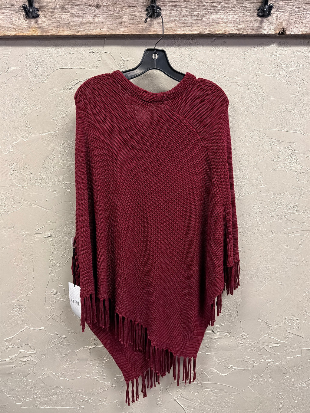 NWT HYFVE Asym Knit Poncho (org$69)