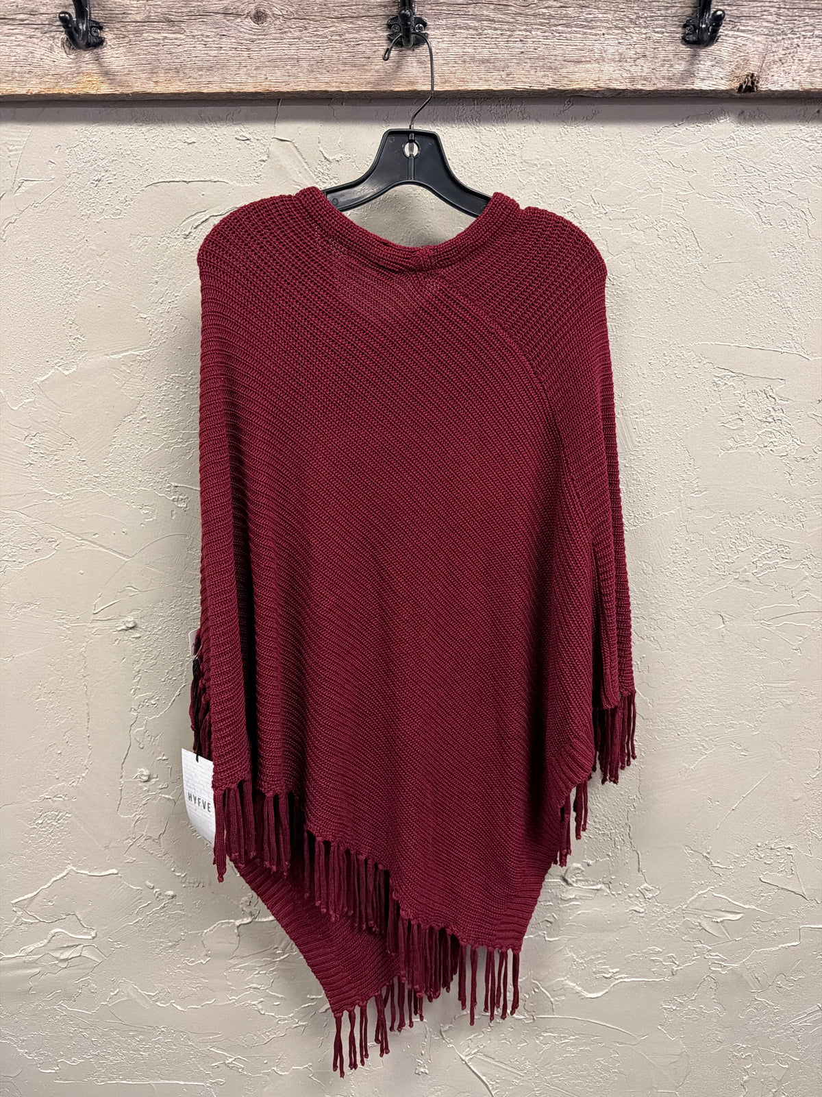 NWT HYFVE Asym Knit Poncho (org$69)