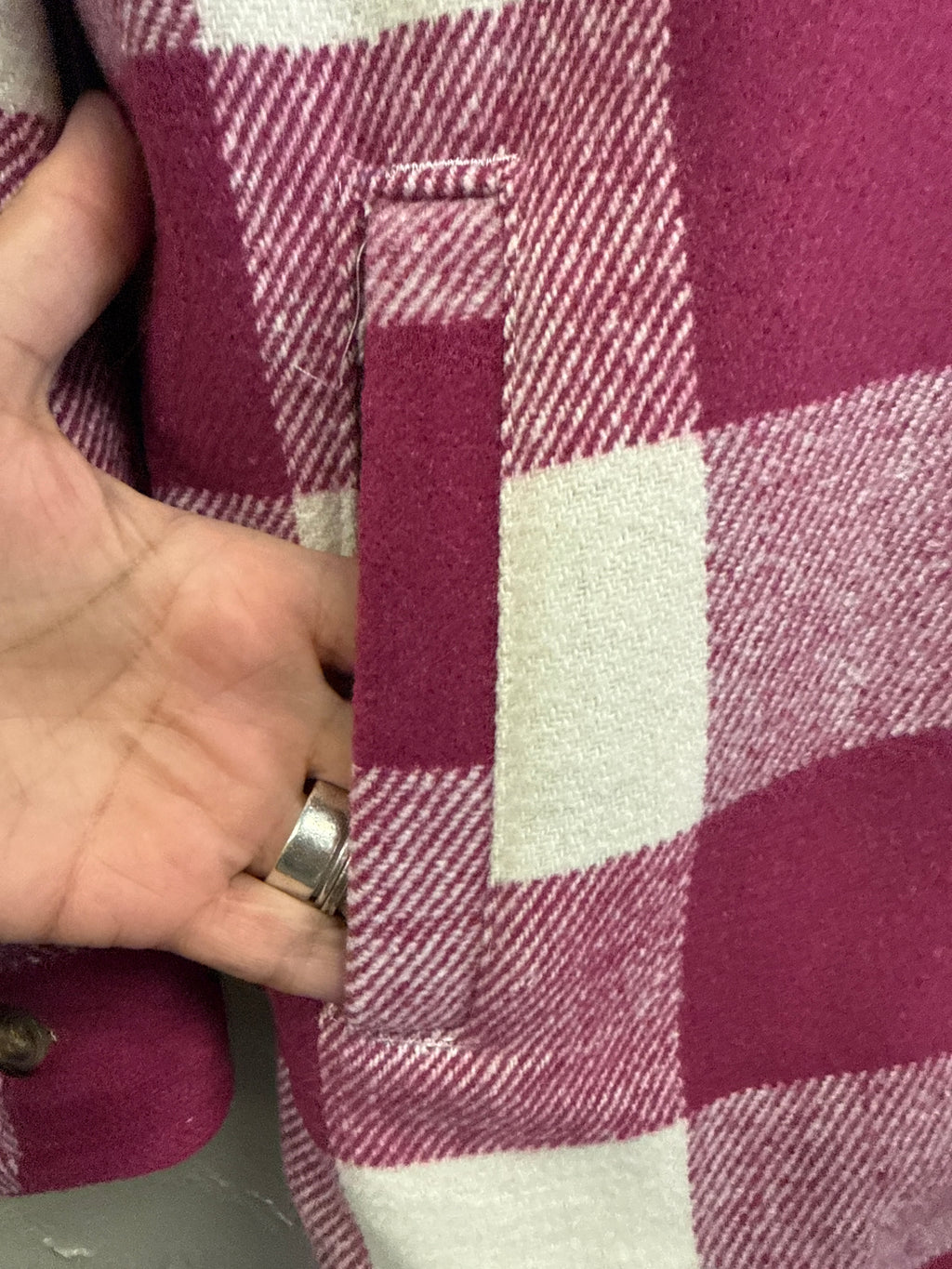 NWOT Plaid Button-Front Shacket