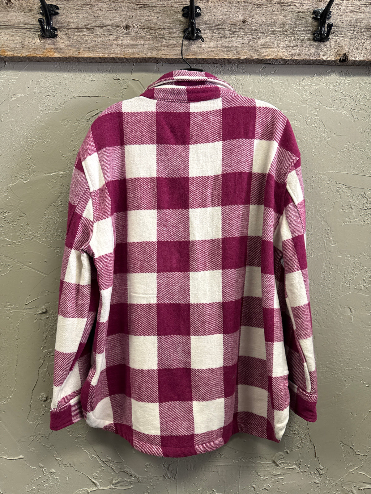 NWOT Plaid Button-Front Shacket