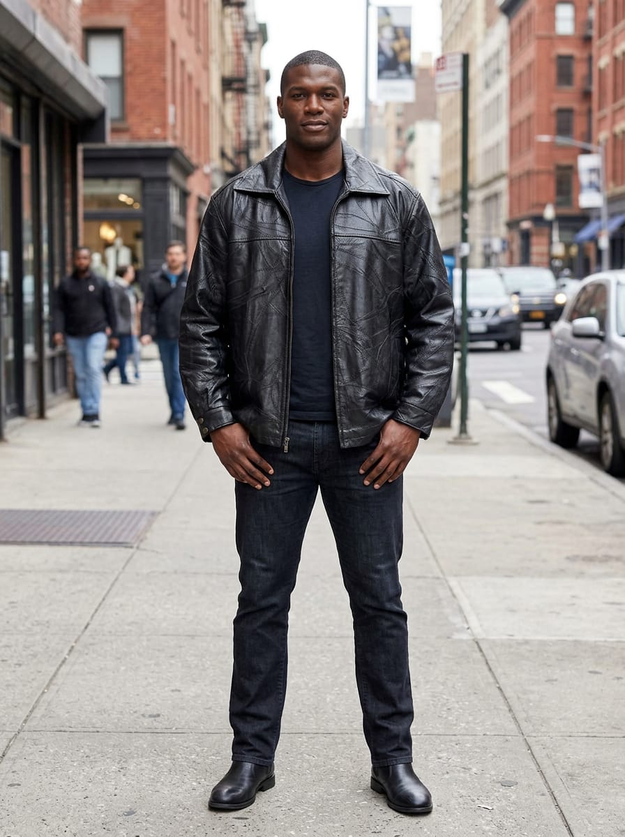 Vtg 90s LaWorld Leather Jacket