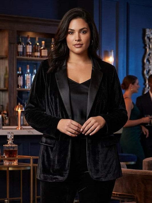 NWT Lane Bryant Velvet Blazer (org$90)