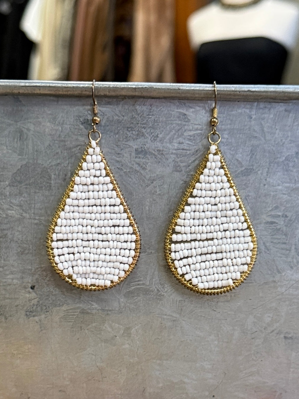 Beaded Teardrop Earrings