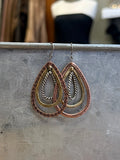 Copper Mixed Metal Earrings