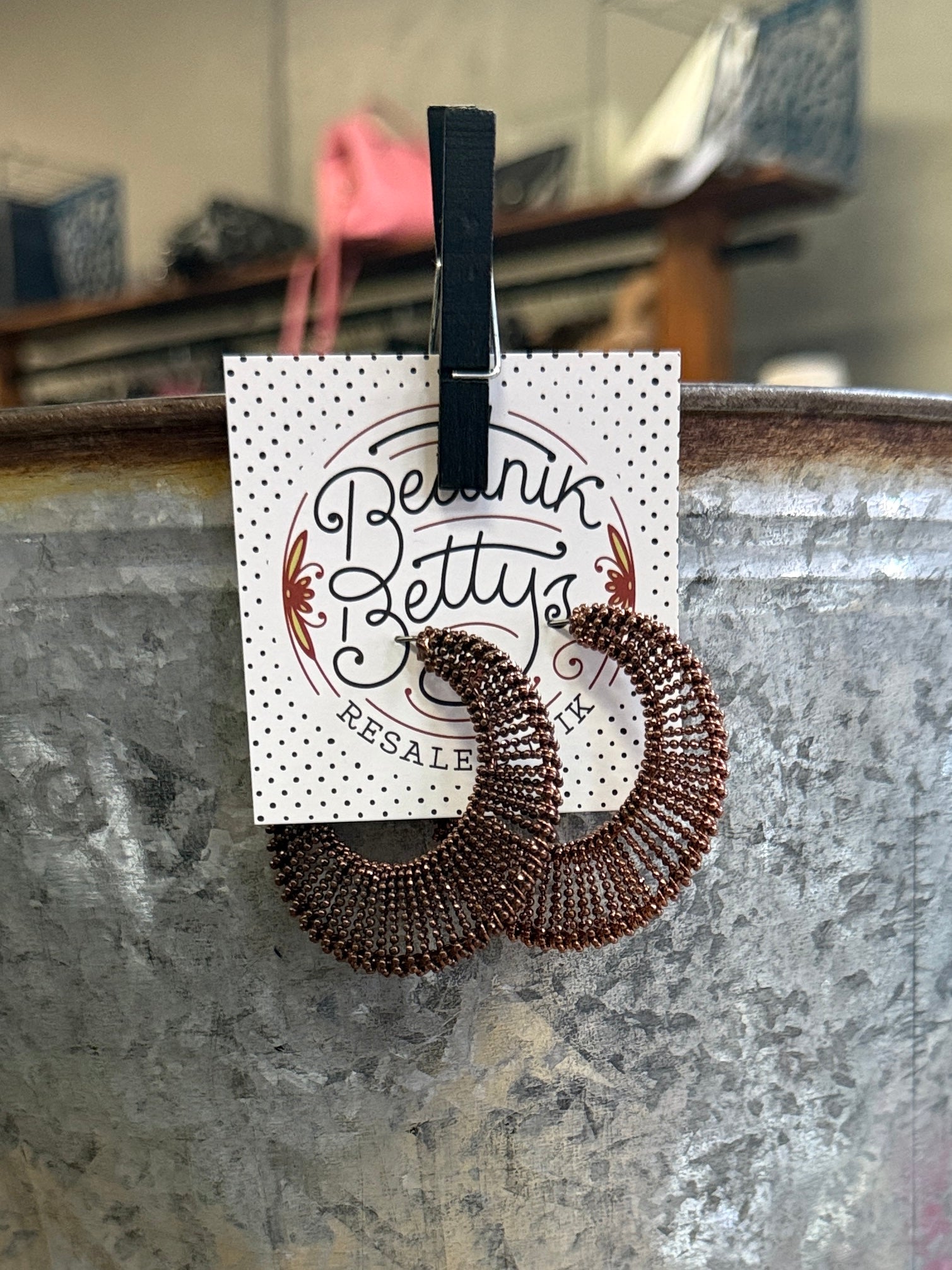 Beaded Hoop Earrings