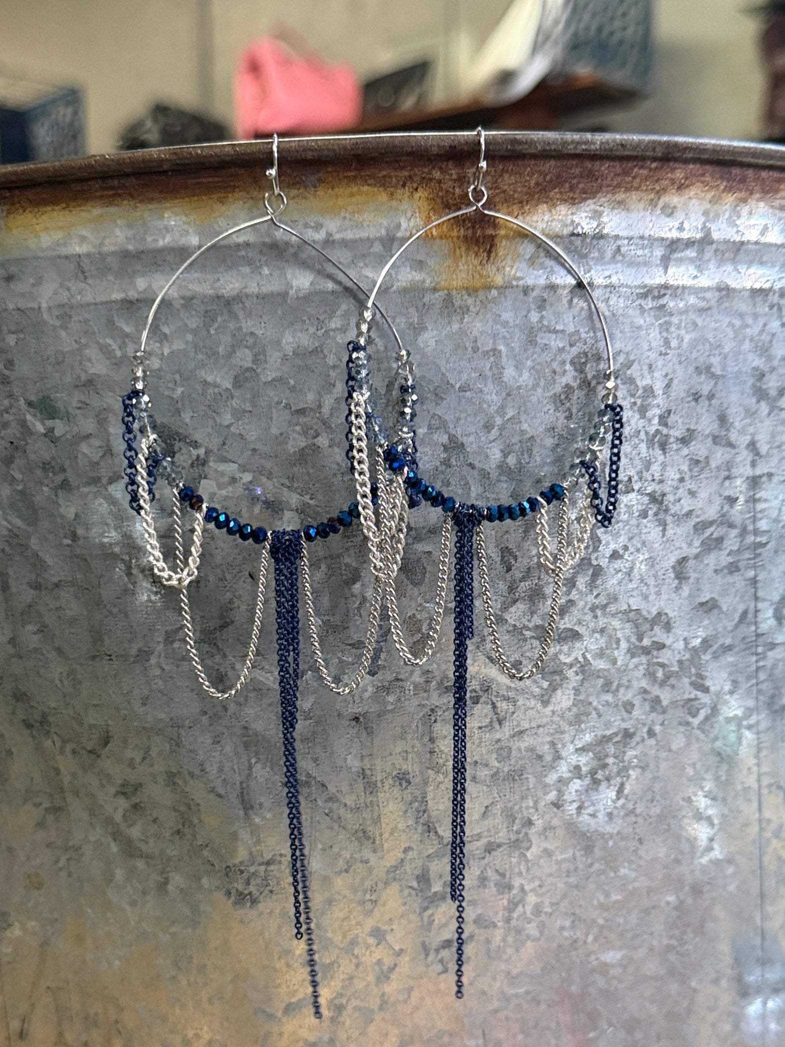 Chain Fringe Hoops