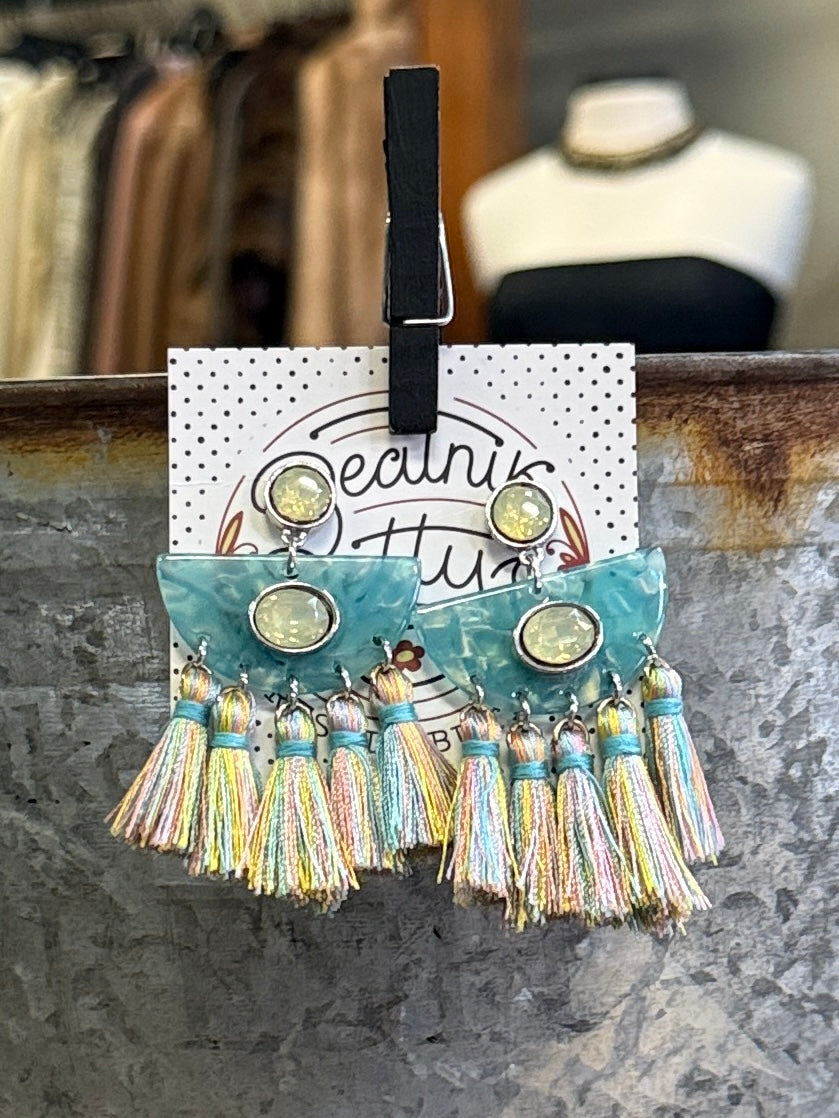 Pastel Dream Tassel Earrings