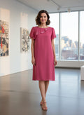 Vtg Marie Claire Sheer Shift Dress