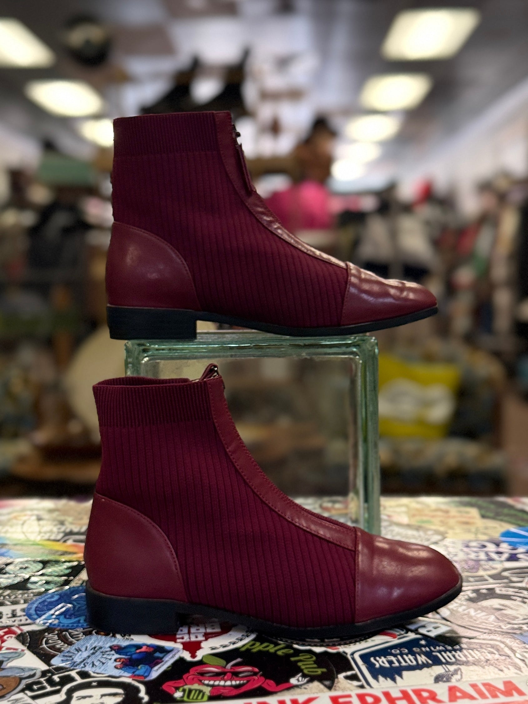 Jounee Front Zip Knit Bootie (org$100)
