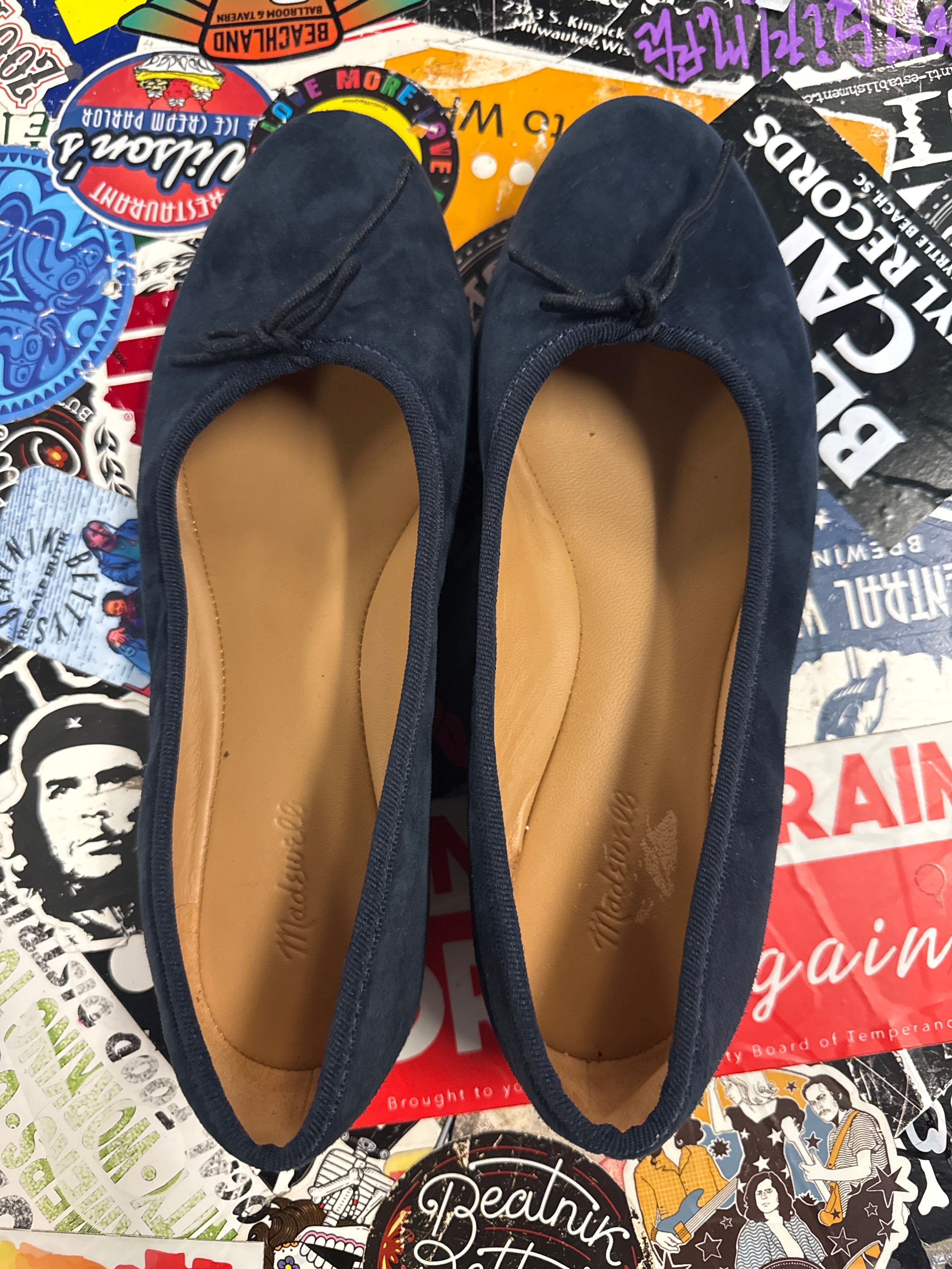 Madewell Suede Ballet Flat (org$118)