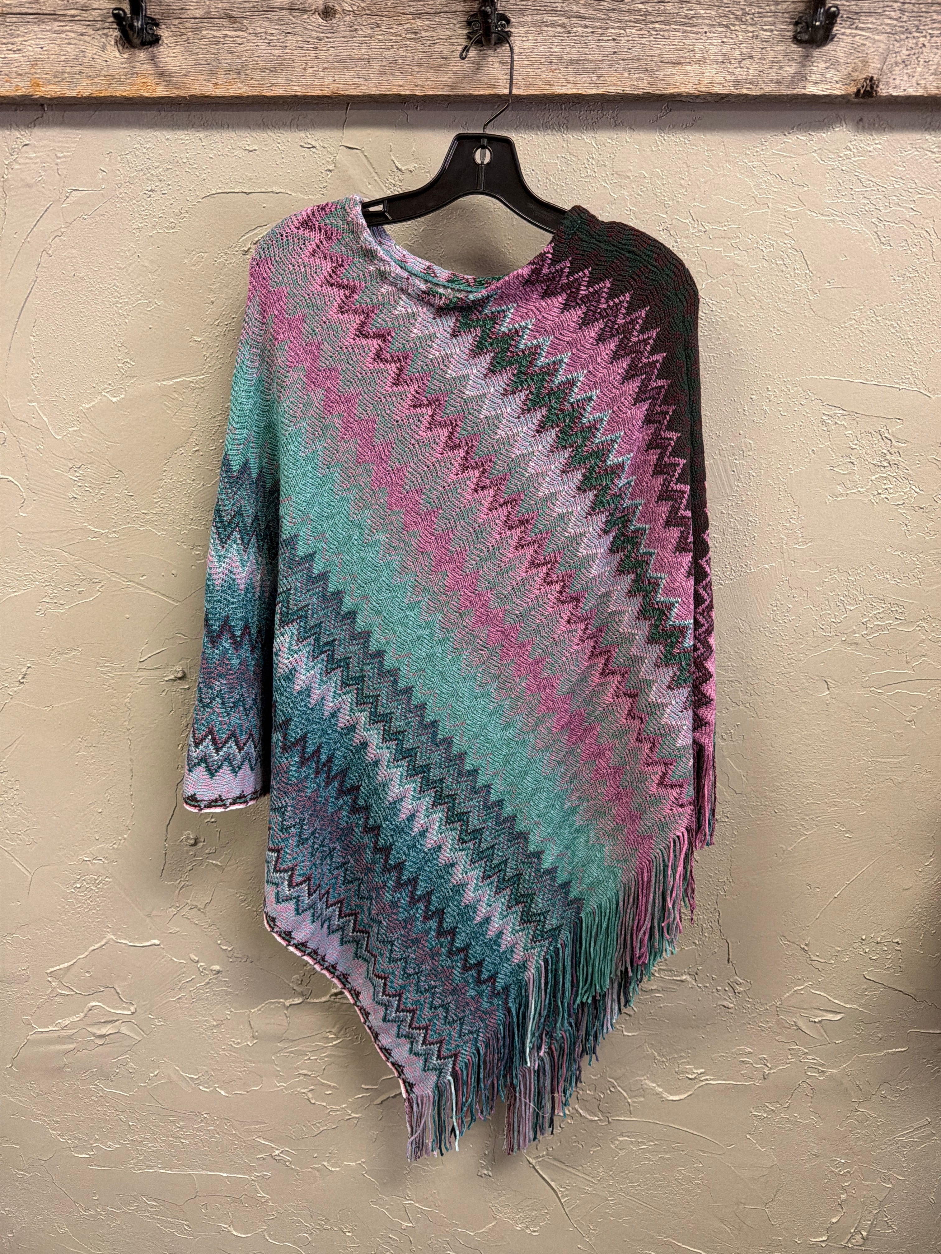 NWT Chevron Knit Poncho