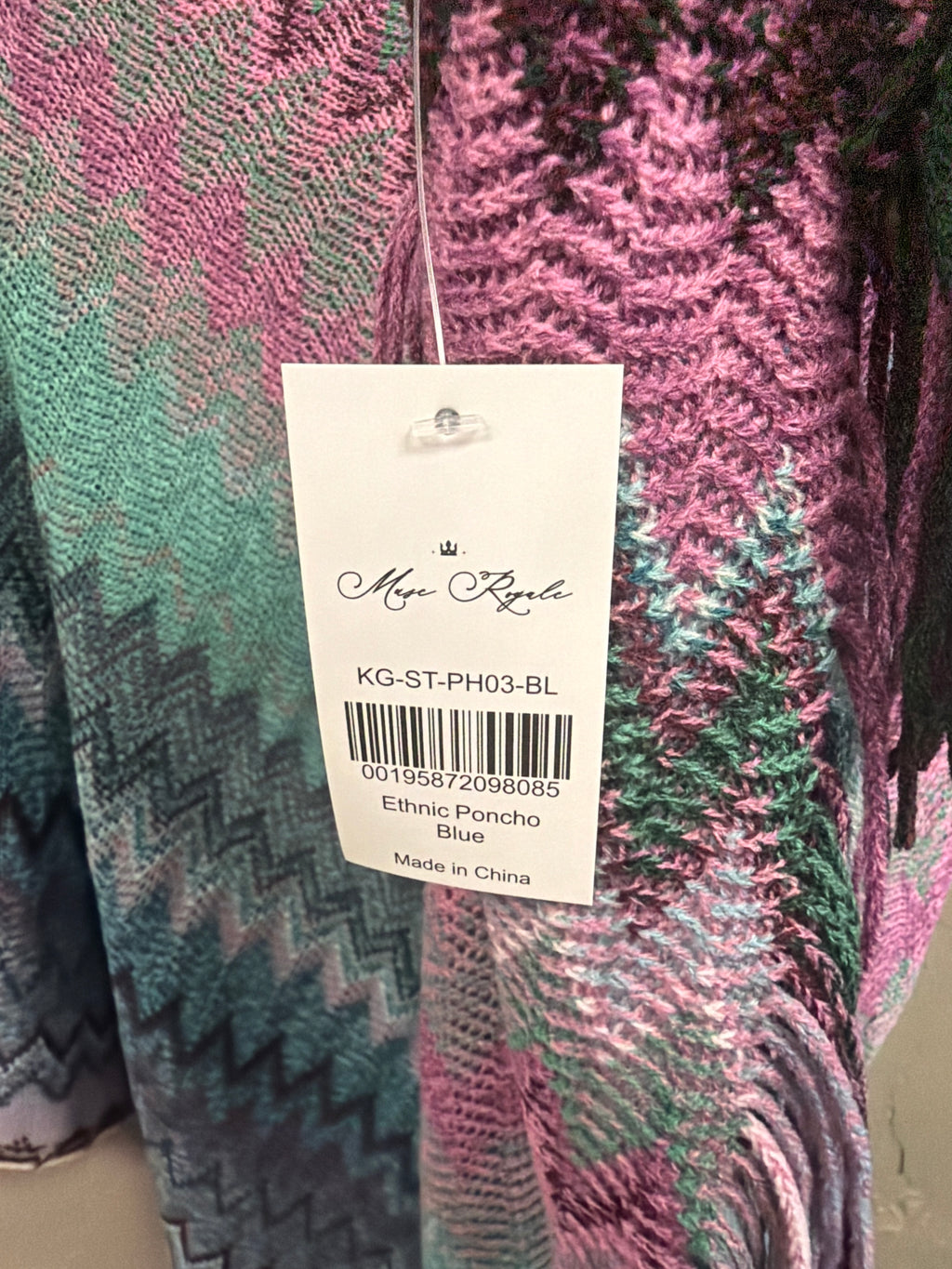 NWT Chevron Knit Poncho