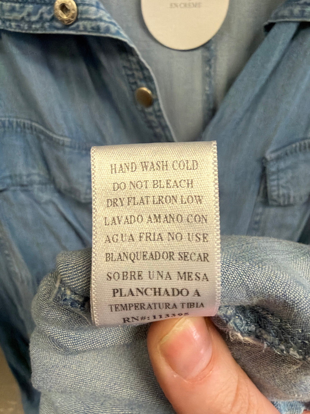 NWT En Creme Chambray Cargo Jacket (org$68)