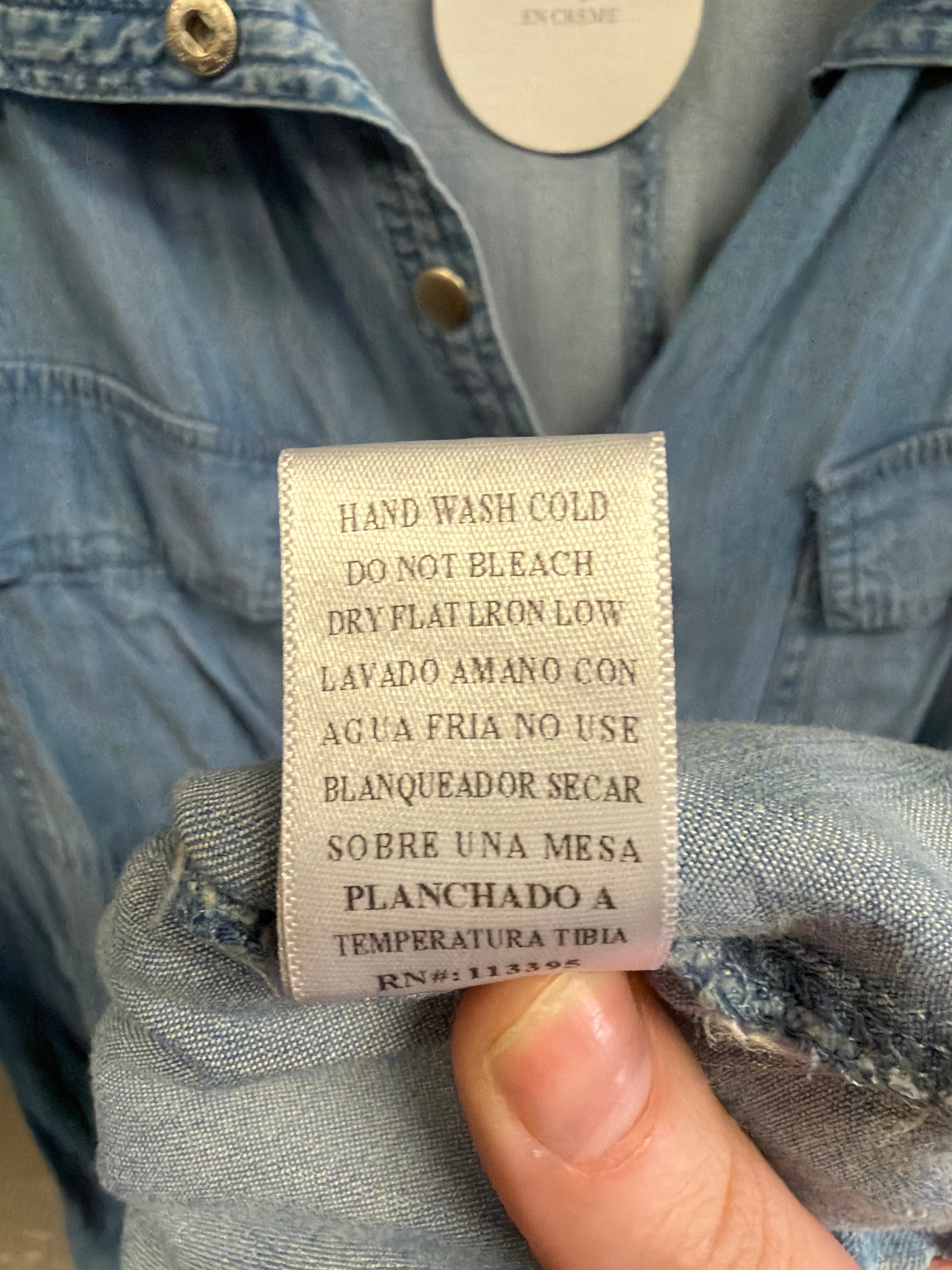 NWT En Creme Chambray Cargo Jacket (org$68)