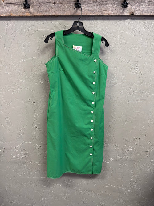 *Vtg Caron Green Midi Dress