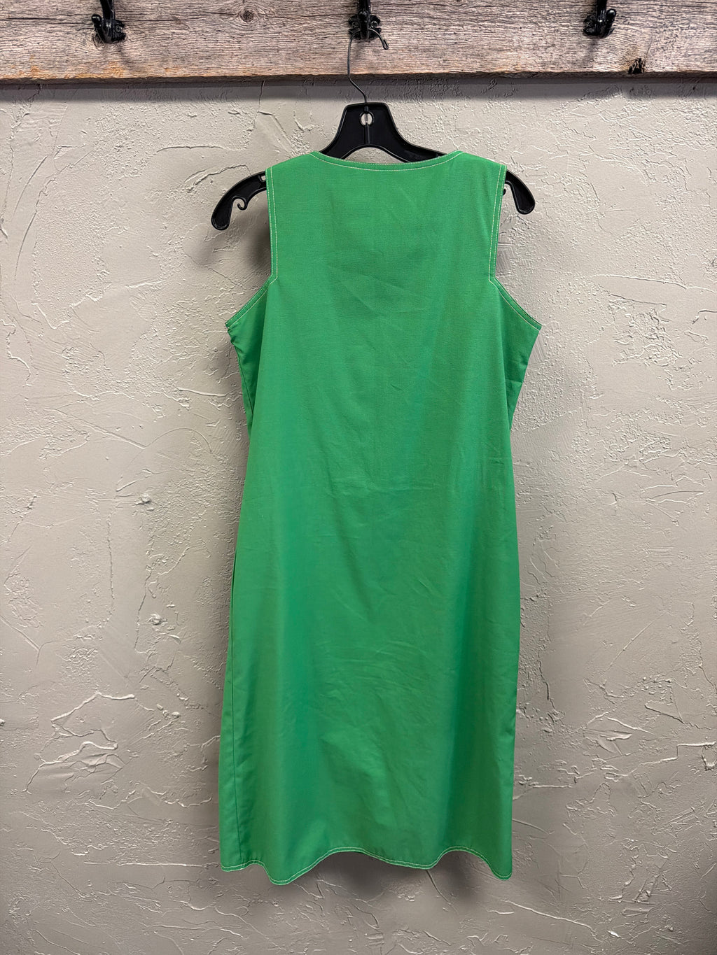 Vtg Caron Green Midi Dress