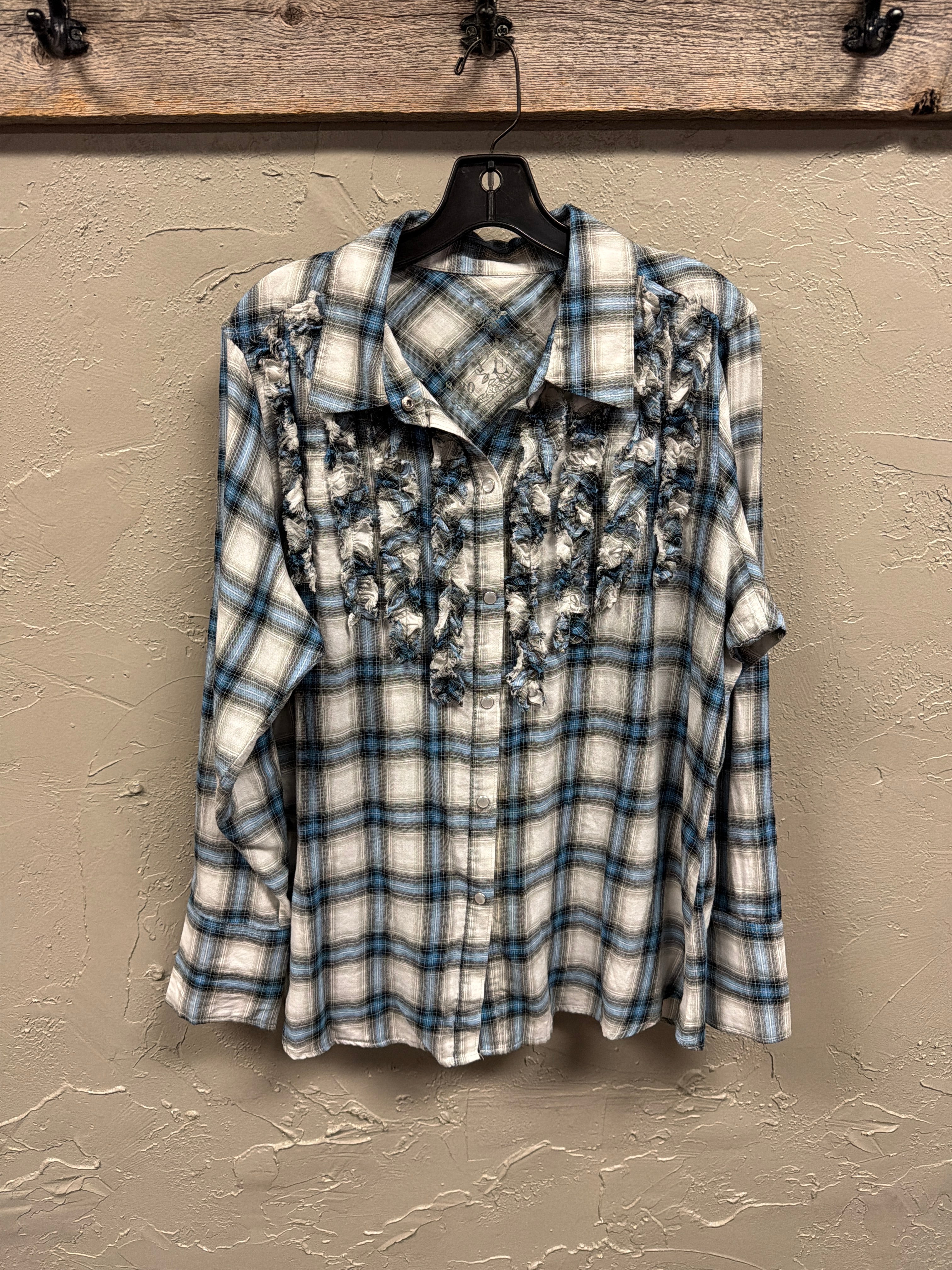 NWOT Seven7 Ruffle Western Shirt