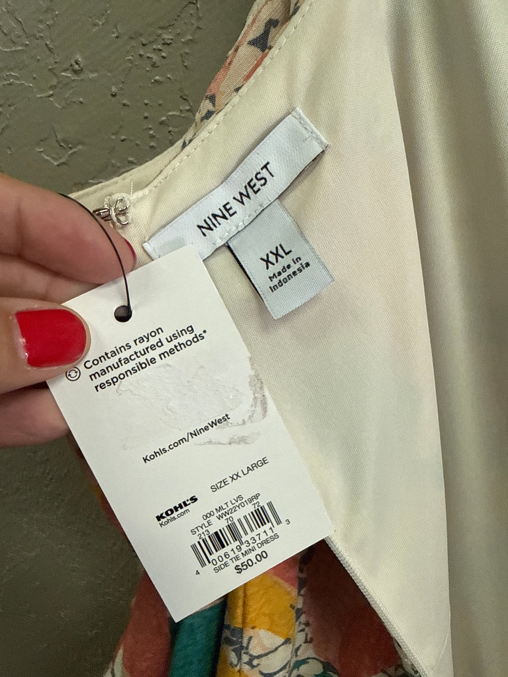 NWT Nine West Side-Tie Dress (org$50)