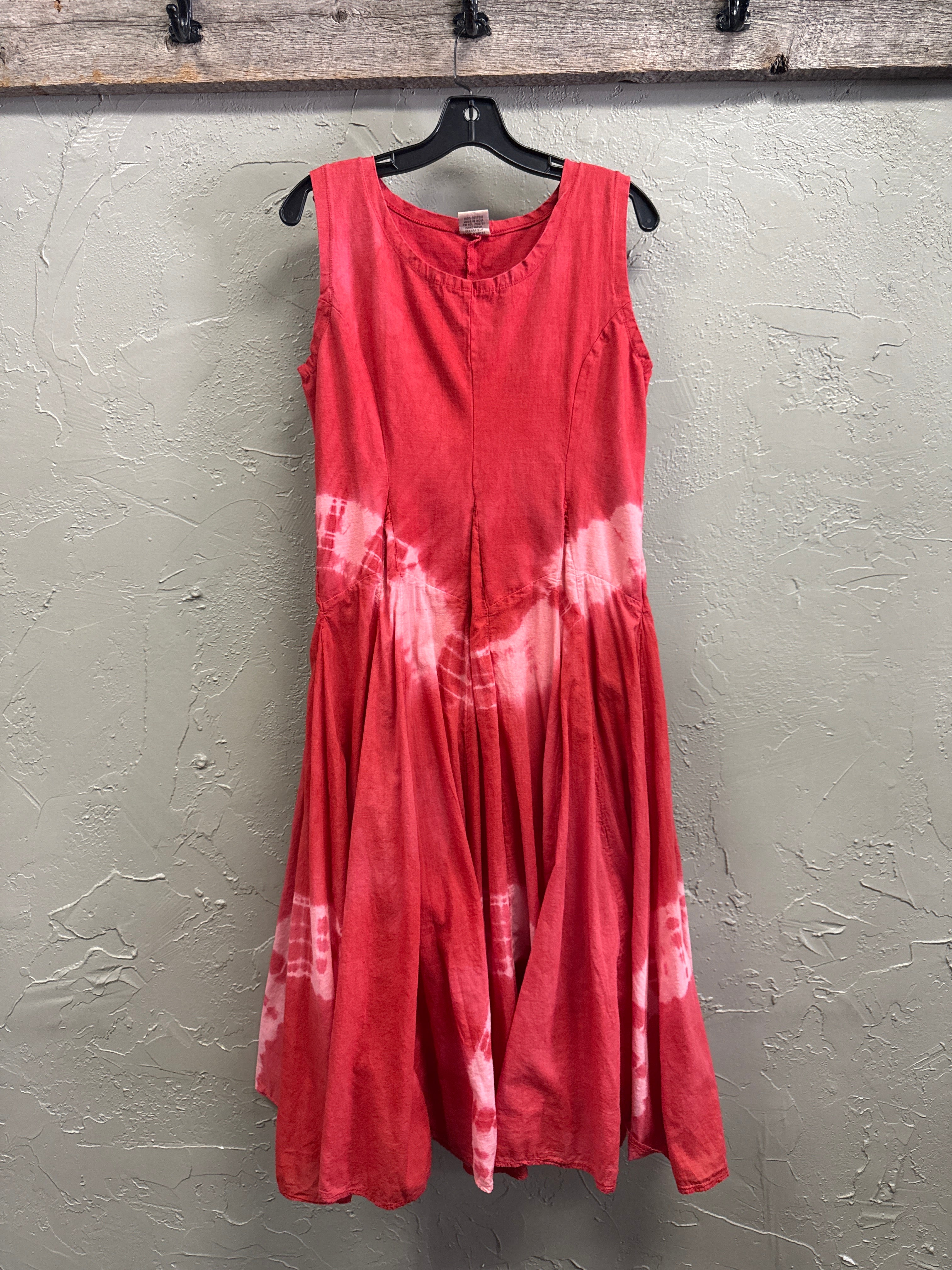 Tie-Dye Drop-Waist Midi Dress