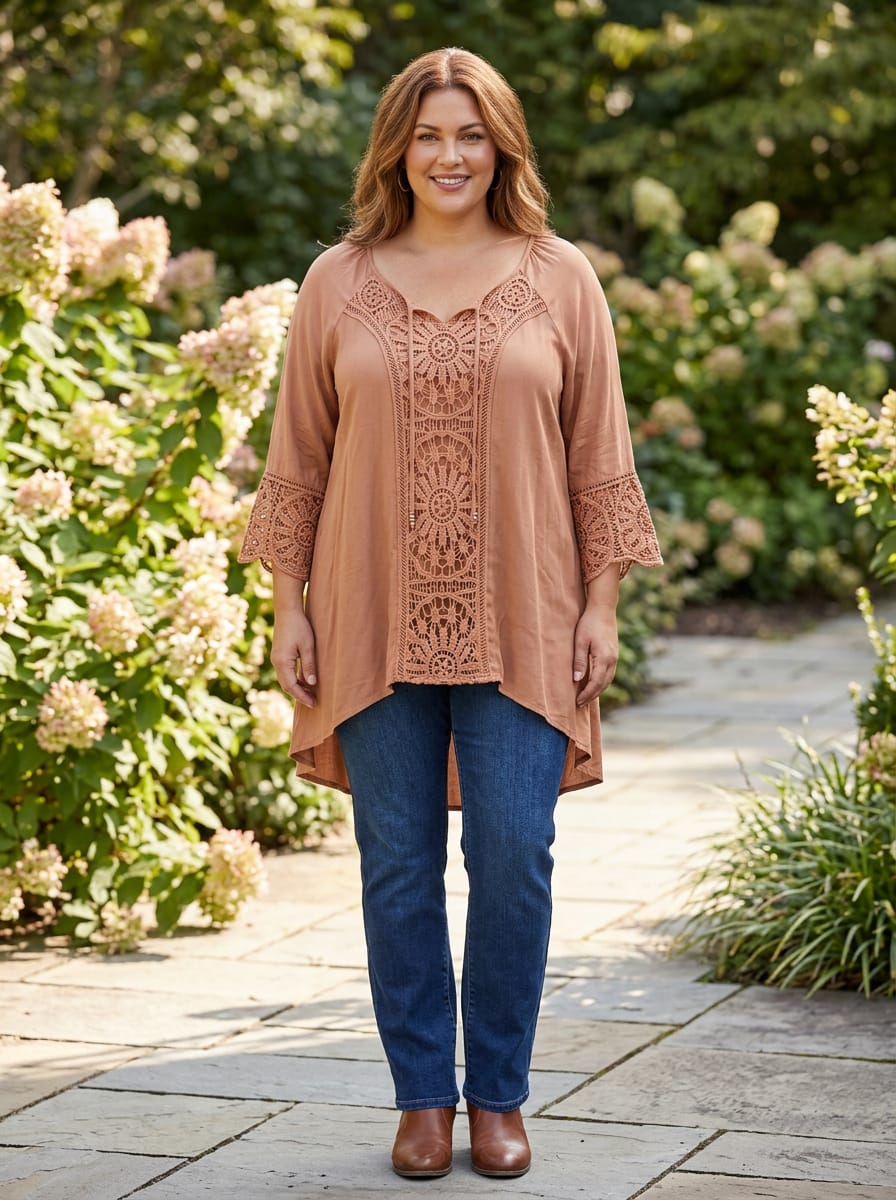 NWOT Indigo Thread Hi-Lo Tunic (org$58)