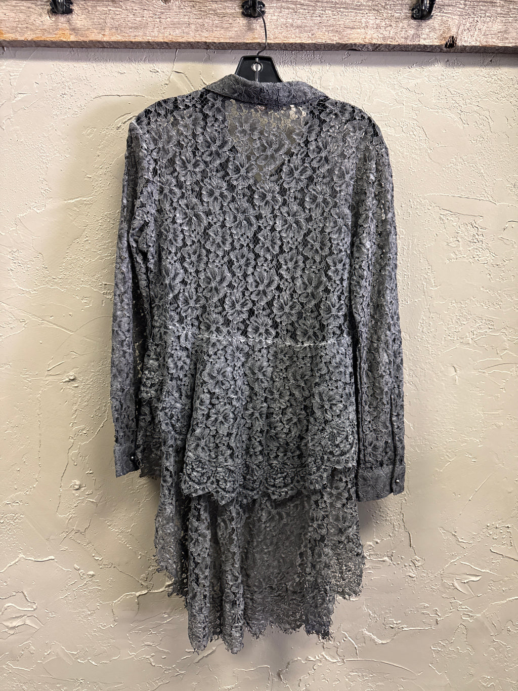 NWOT Indigo Thread Lace Hi-Lo Peplum Jacket