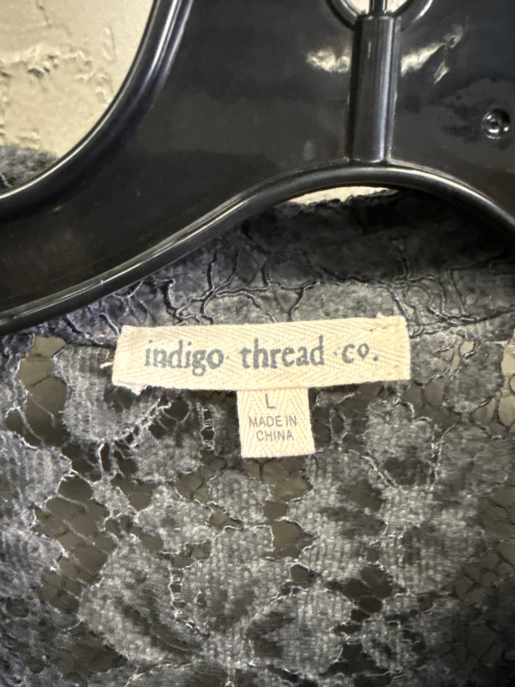 NWOT Indigo Thread Lace Hi-Lo Peplum Jacket