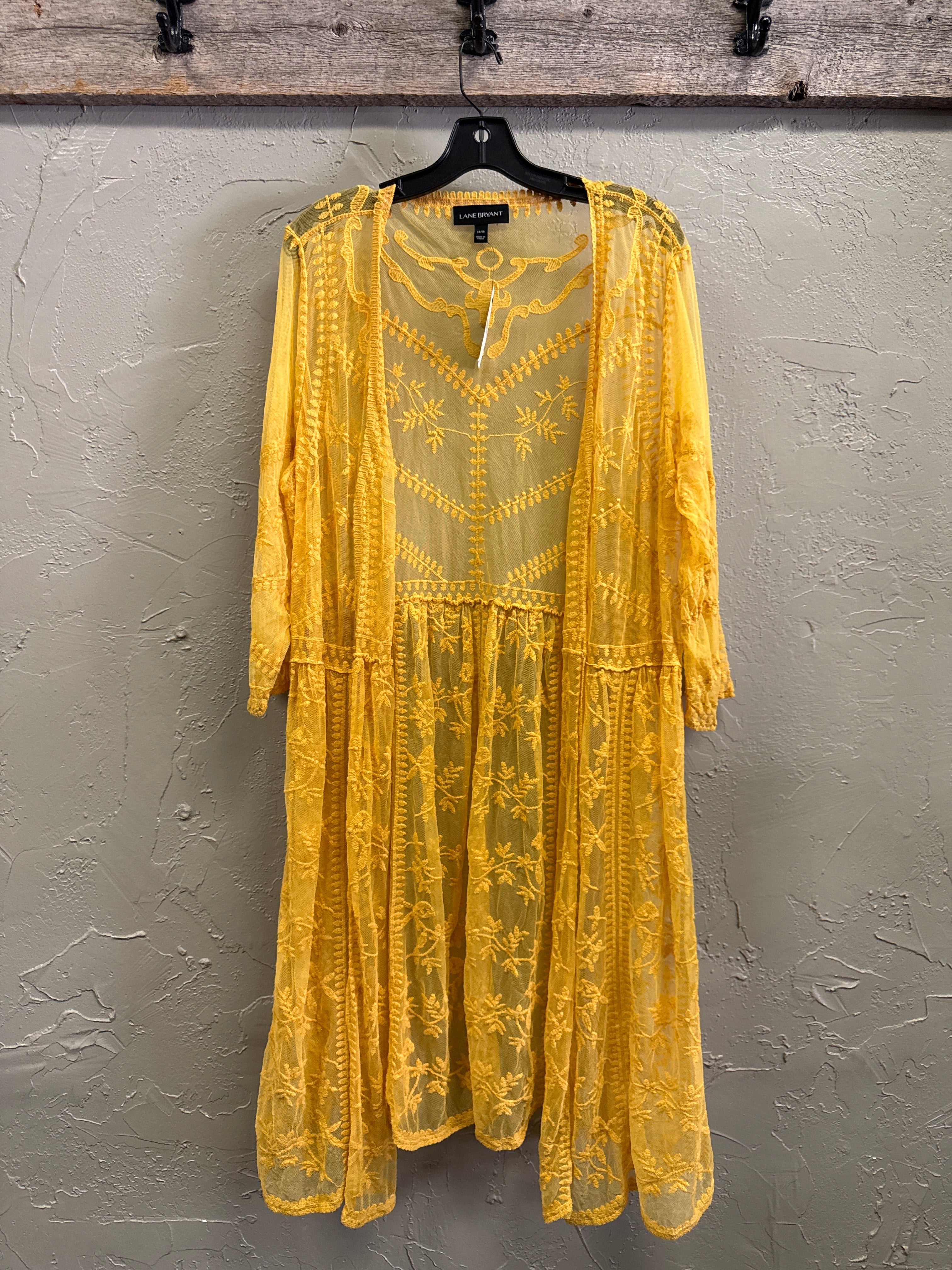 NWT Lane Bryant Emroidered Mesh Overpiece (org$60)