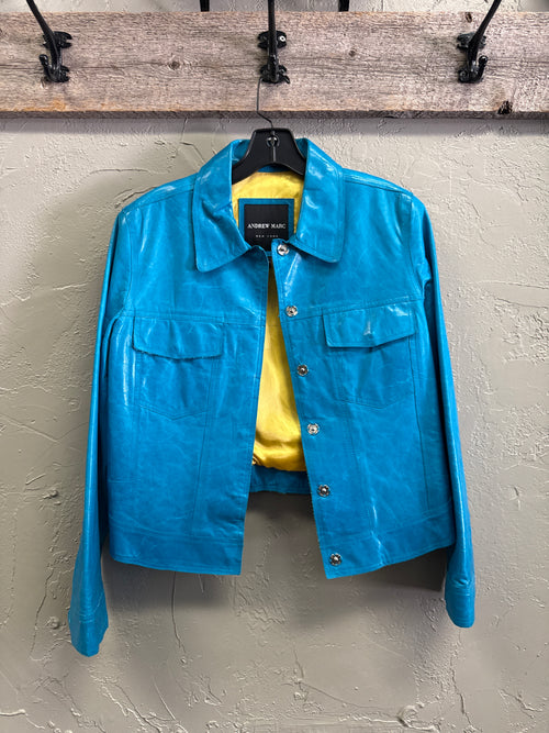 *RARE* Andrew Marc NY Leather Trucker Jacket
