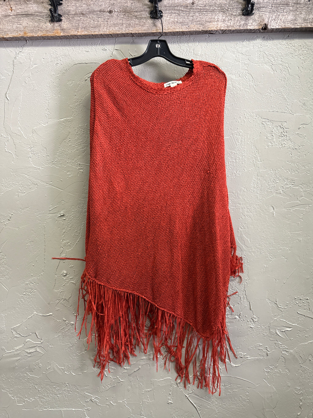 NWOT Indigo Thread Fringe Poncho (org$68)