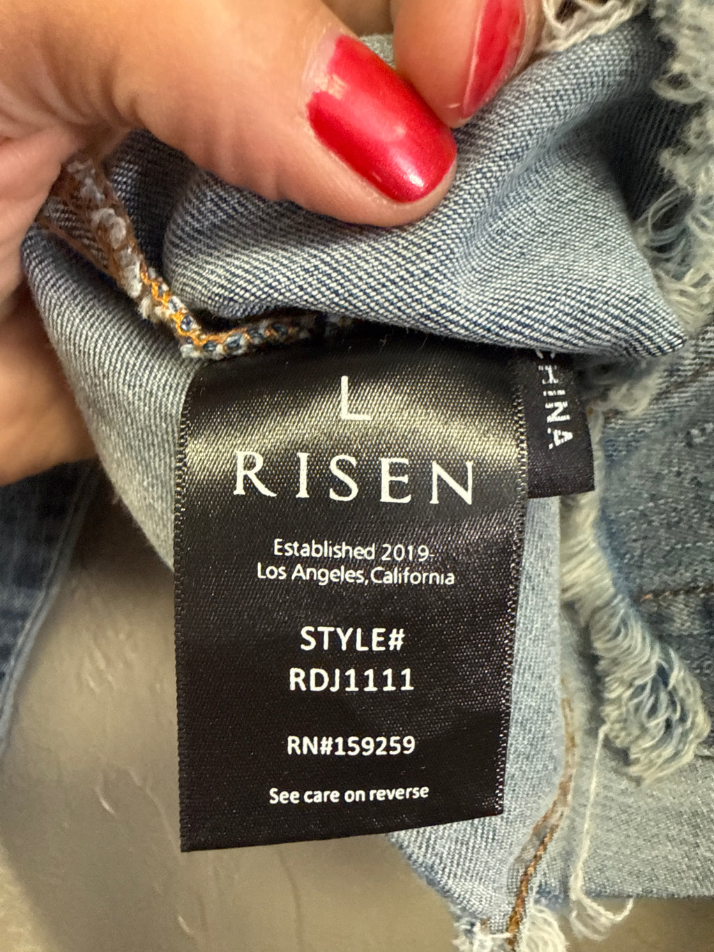 Risen Frayed Hem Crop Jacket