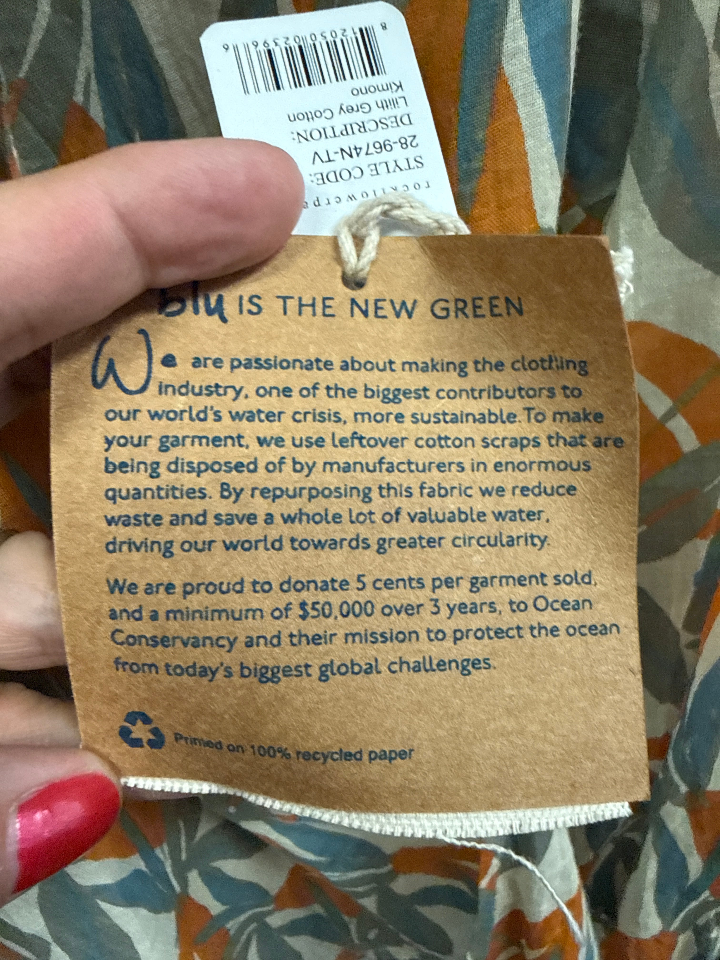 NWT Blu Threads Lilith Kimono
