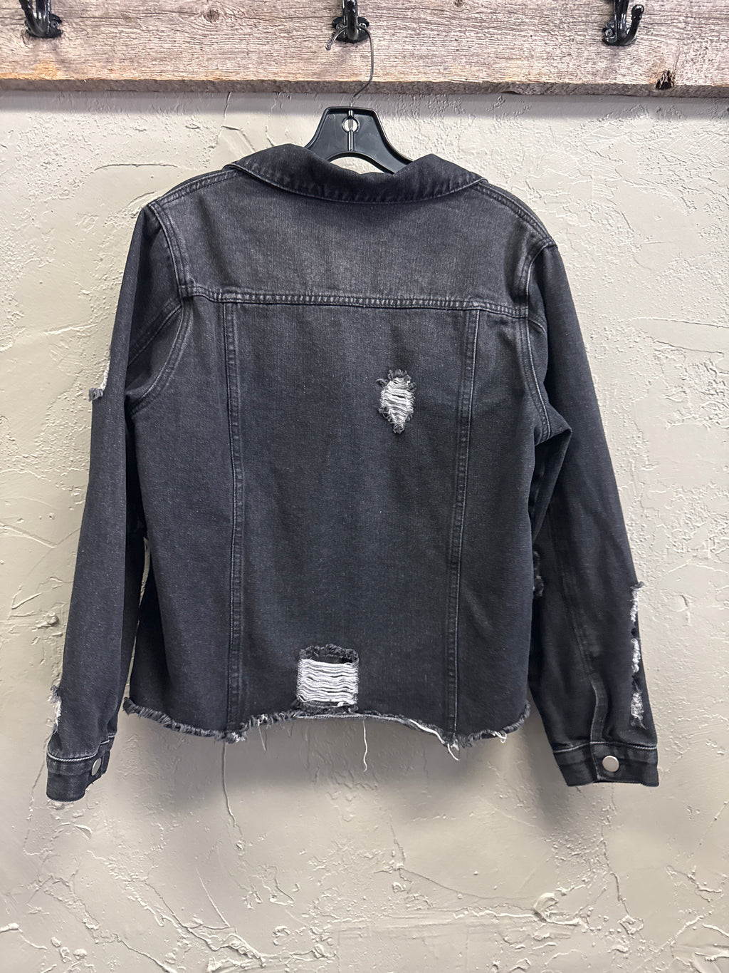 Washed Black Denim Jacket