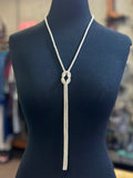 Mesh Knotted Lariat Necklace