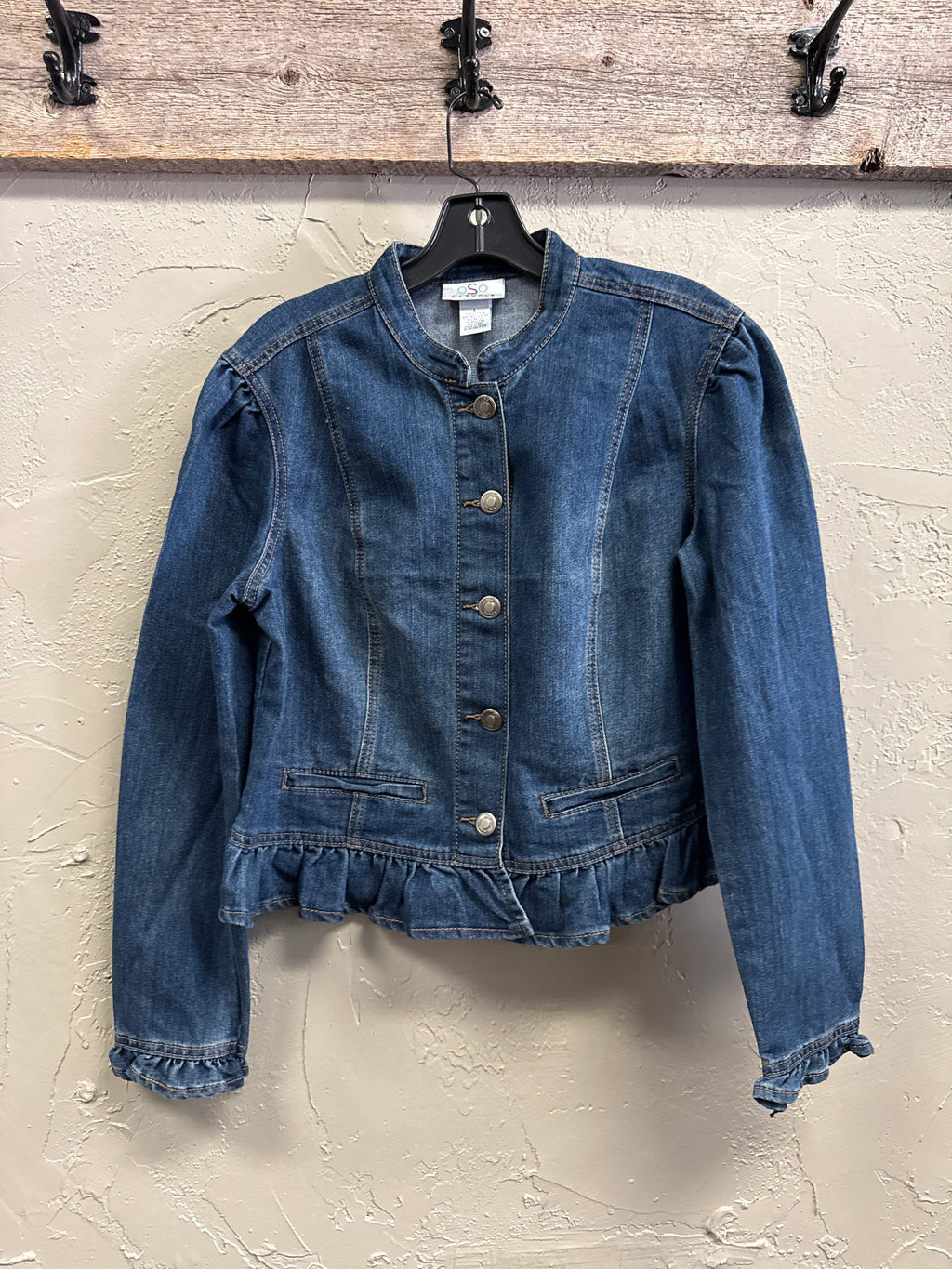 NWOT oSo Peplum Denim Jacket (org$72)